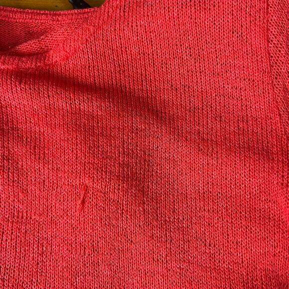 Divided Open Back Red Knit High-Low Sweater Size S Oversized - Picture 9 of 11